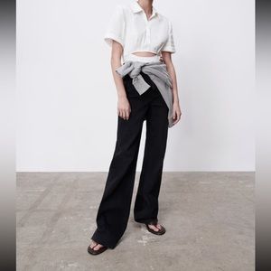 Zara wide leg full length jeans (ref 6045/026)